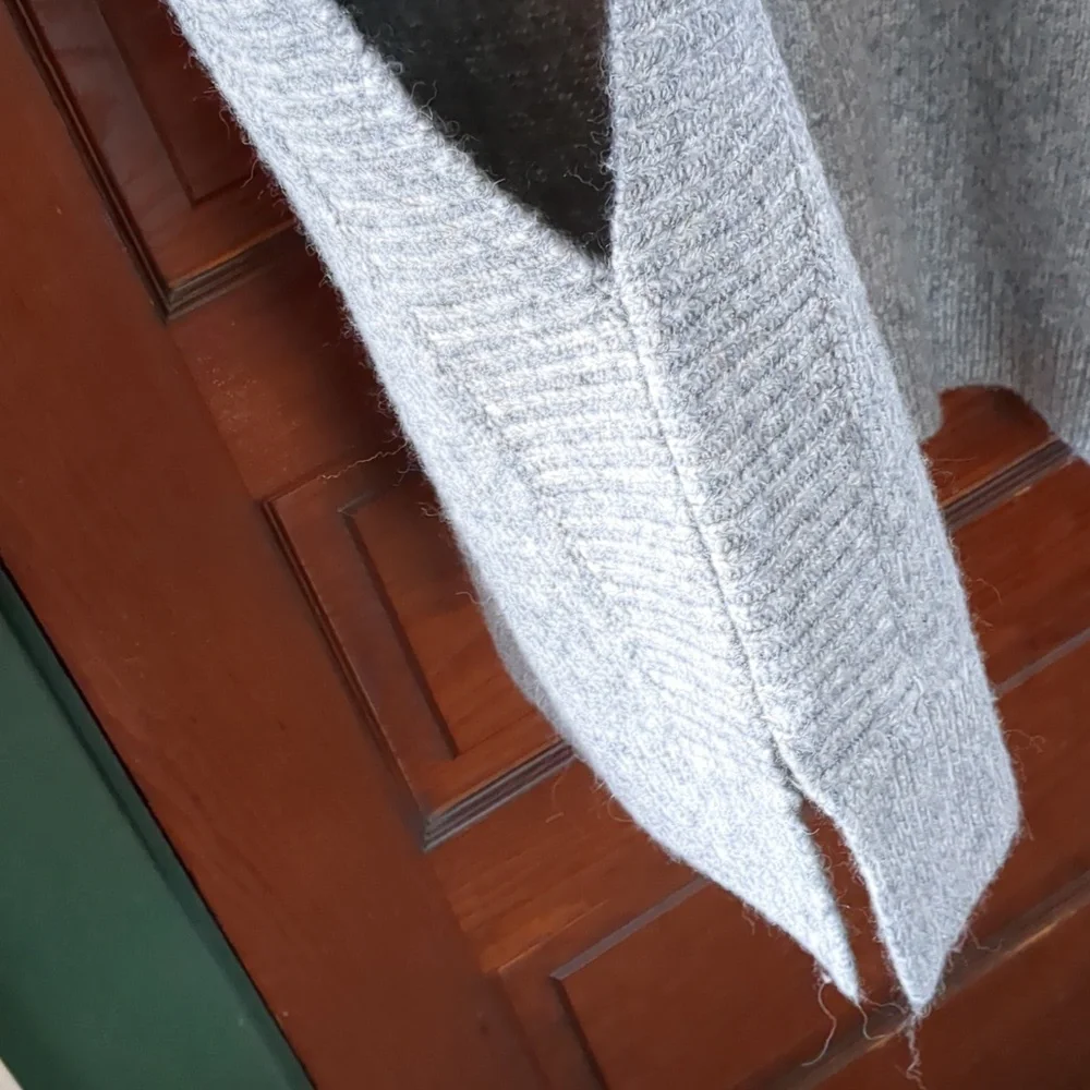 J. Crew Heather Graphite Relaxed Turtleneck Poncho - Size M/L - Picture 5 of 8